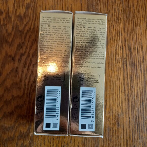 NIB Lot of 2 YSL All Hours Foundation B80 Chocolate .84oz each - Picture 7 of 16